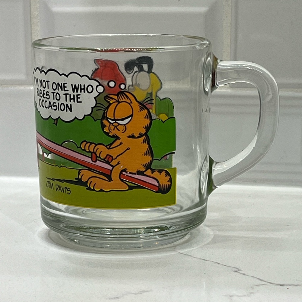 Vintage Garfield McDonalds glass mug